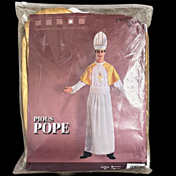 Hauntlook Pious Pope Halloween Costume Catholic Cardinal Bishop Pontiff Clergy - Picture 5 of 5